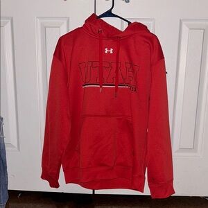 Under Armour Red Hoodie Soft Fleece Sweatshirt